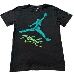 Nike Air Jordan Flight Black T-Shirt Youth Boy XL Size 13/15